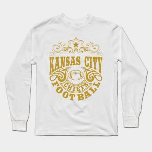 Vintage Retro Kansas City Chiefs Football Long Sleeve T-Shirt